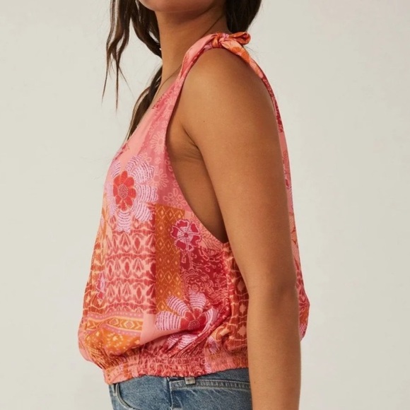 Free People NEW Tied to You Tank Size XS Color: Lemonade - Picture 6 of 13